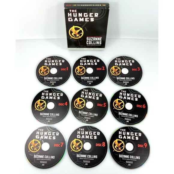 The Hunger Games Book Audio CD By Suzanne Collins 9 Disc Set Complete Tested - Picture 3 of 9